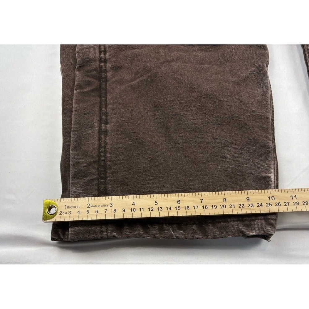 Carhartt R27 CHT Choc Brown Insulated Double Knee Leg Zip Bibs. Men's 40x32 - Picture 12 of 16